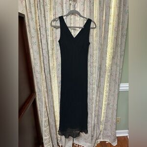 2/$28 Banana Republic 100% Silk Georgette Sleeveless Dress Lined Whimsigoth 0